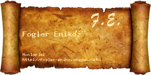 Fogler Enikő névjegykártya
